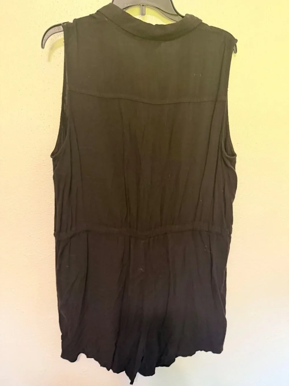 Rock & Republic Romper Tank Shorts Black Gauze NWT Womans XL